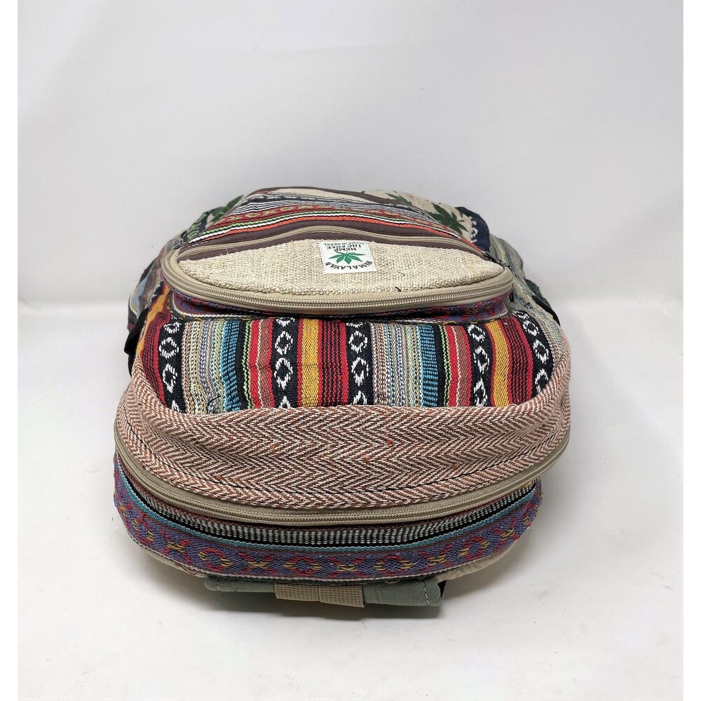 Unique Design100% Himalaya Hemp Backpack multi Pockets (THC FREE) Handmade Nepal - Picture 5 of 8
